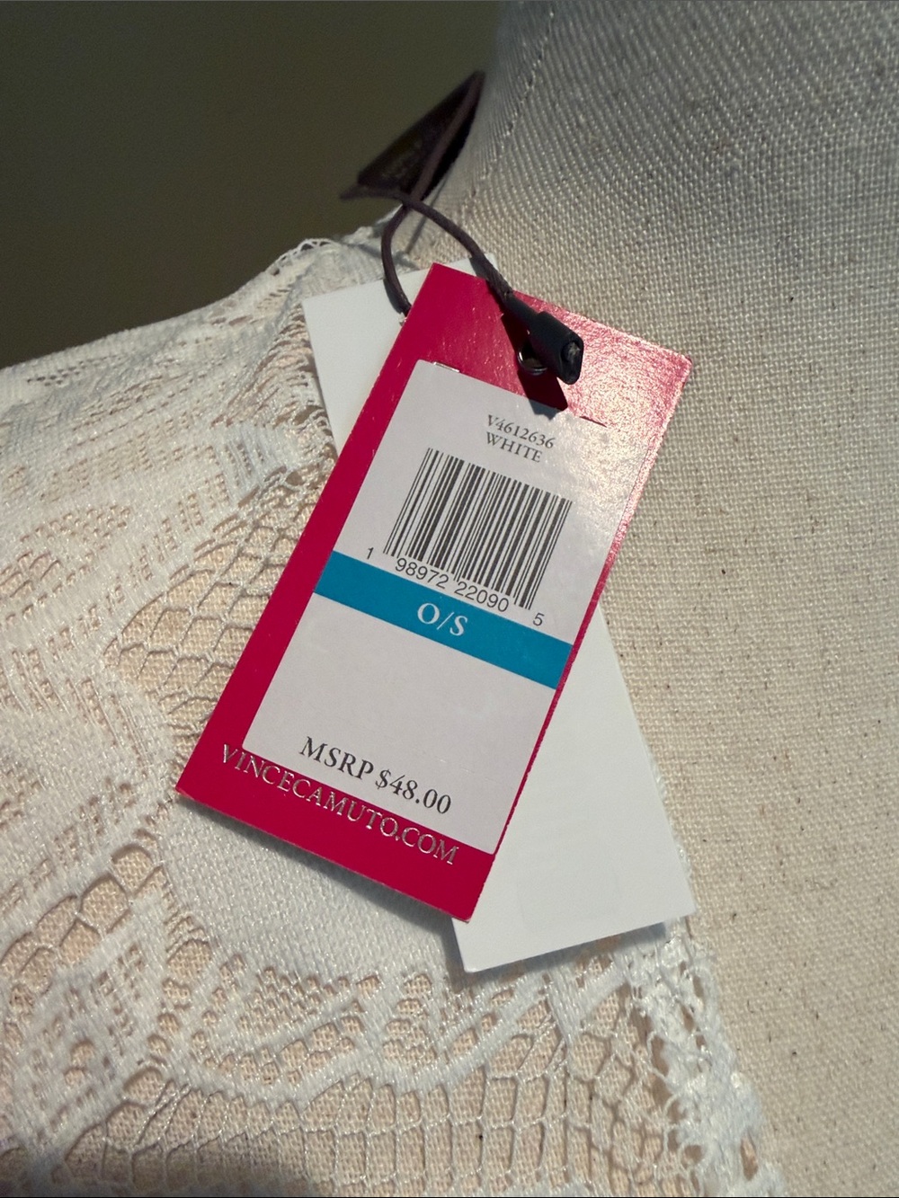 Vince Camuto Ivory Floral Lace Open-Front Cover-Up - Picture 6 of 11